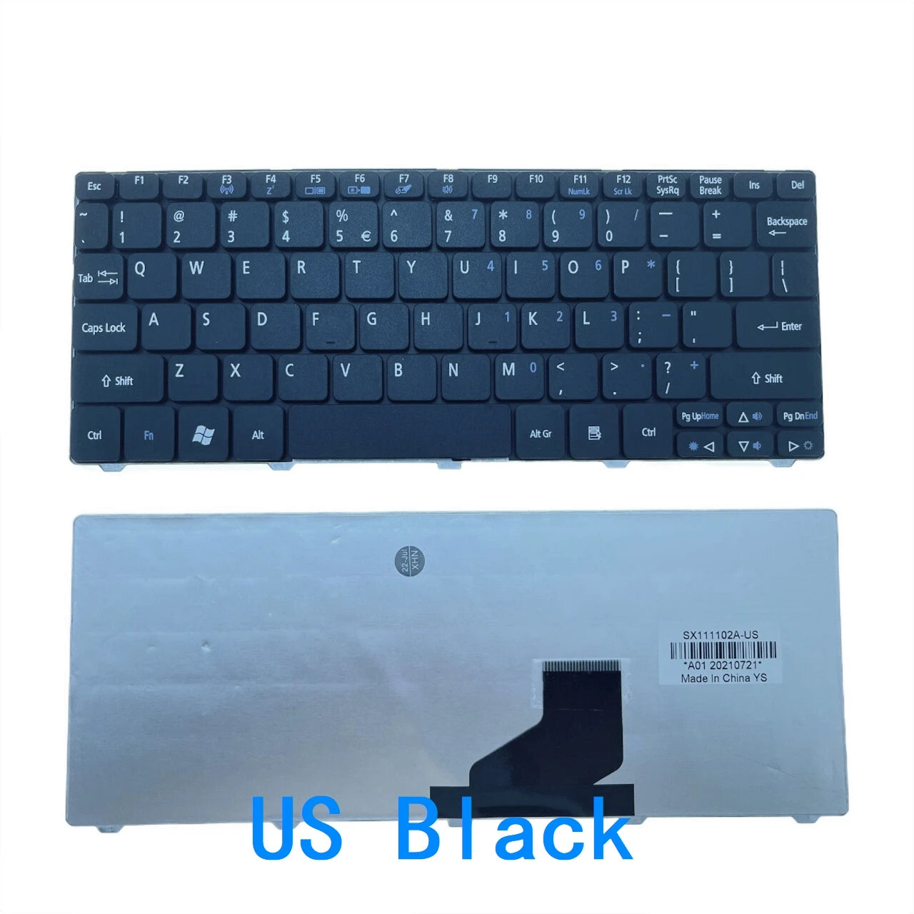 New US Russian Spanish Arab Brazil language  Keyboard For Acer Aspire One 521 522 533 532 D255 D255E D257 D260 D270 VCY57 Acer laptop repair parts