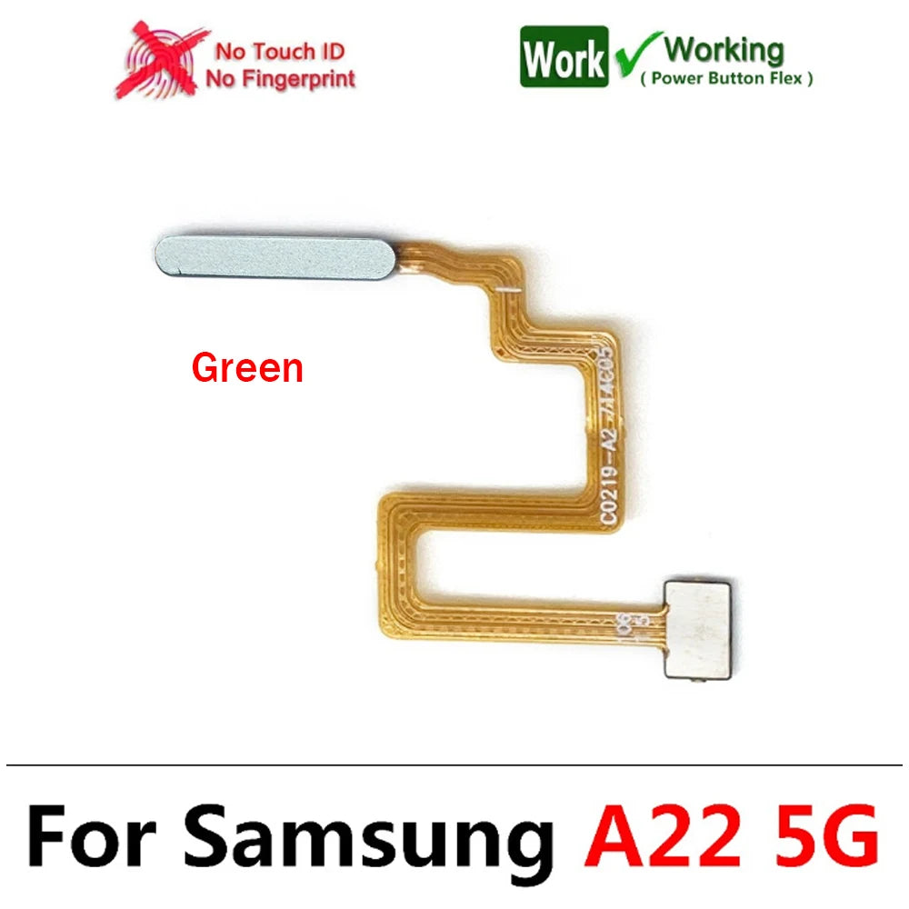 New For Samsung A12 A22 A32 4G 5G Fingerprint Sensor Home Return Key Menu Button Flex Ribbon Cable Samsung phone repair parts