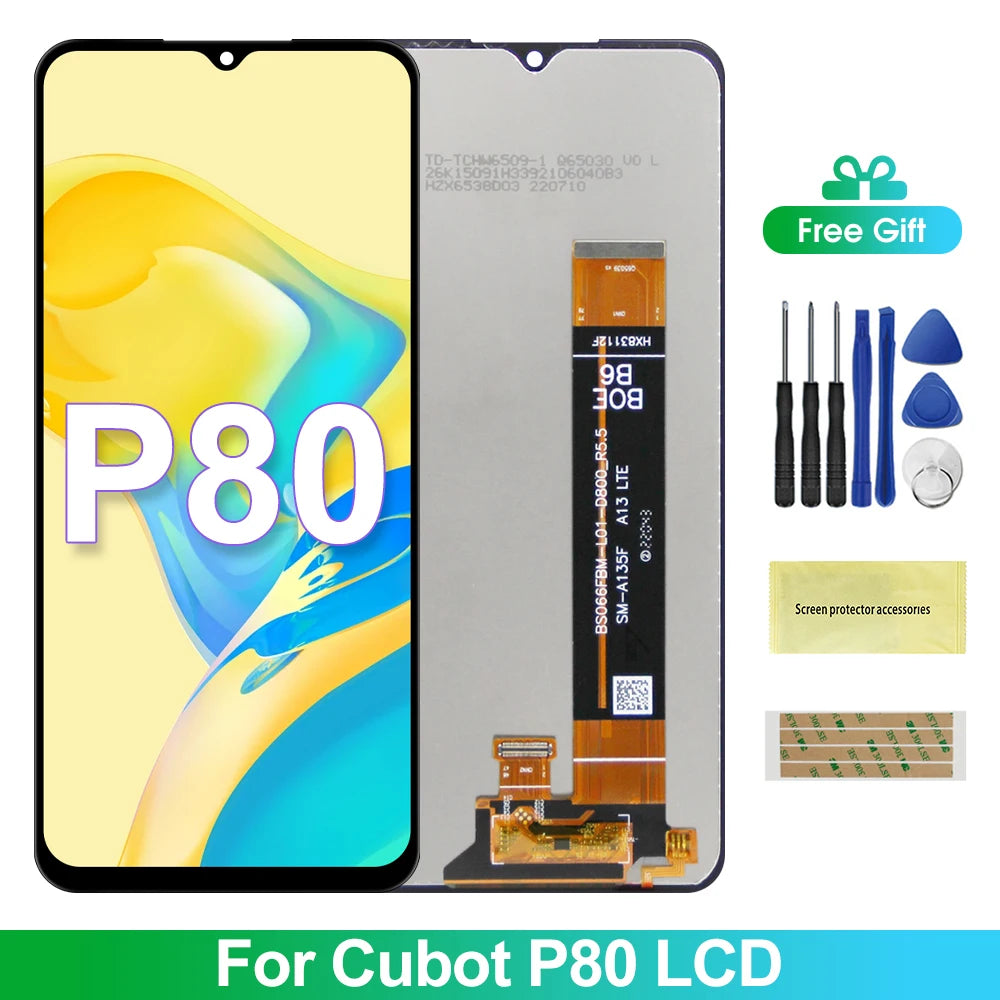 OEM For Cubot P80 LCD Screen Phone Replacement For Cubot P80 LCD Display Touch Screen Digitizer Assembly 100% Tested Cubot phone repair parts