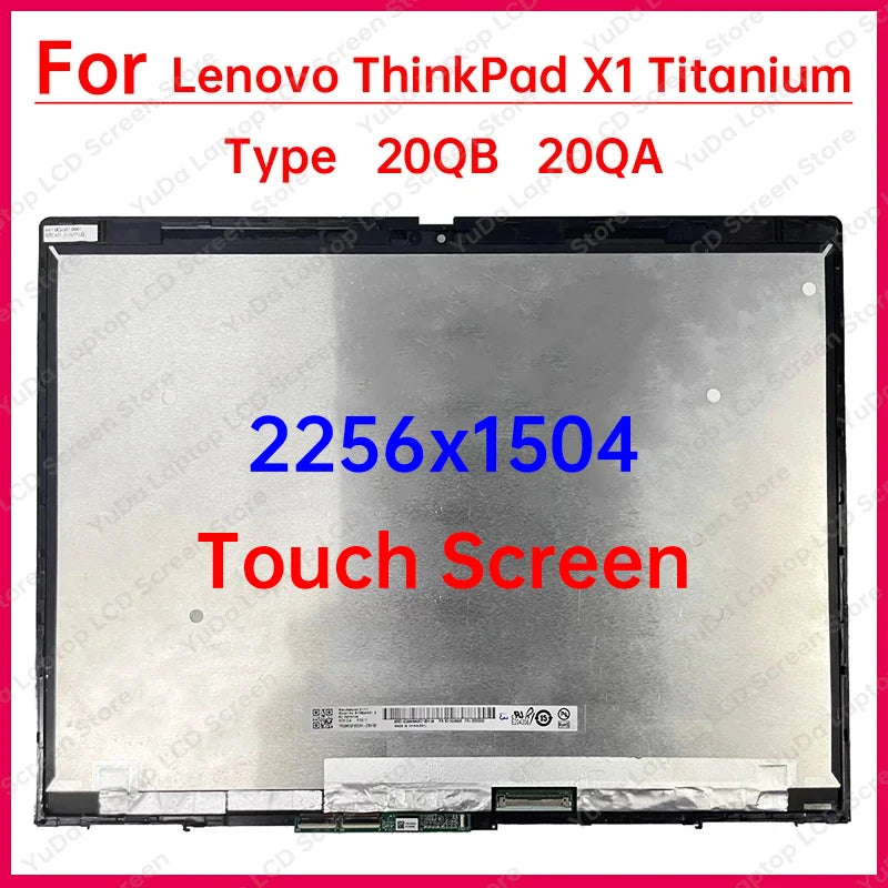 13.5 Inch Touch Screen For Lenovo ThinkPad X1 Titanium Type 20QB 20QA LCD Display Digitizer+Bezel Assembly Replacement 2256x1504 Lenovo laptop repair parts