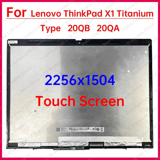 13.5 Inch Touch Screen For Lenovo ThinkPad X1 Titanium Type 20QB 20QA LCD Display Digitizer+Bezel Assembly Replacement 2256x1504 Lenovo laptop repair parts
