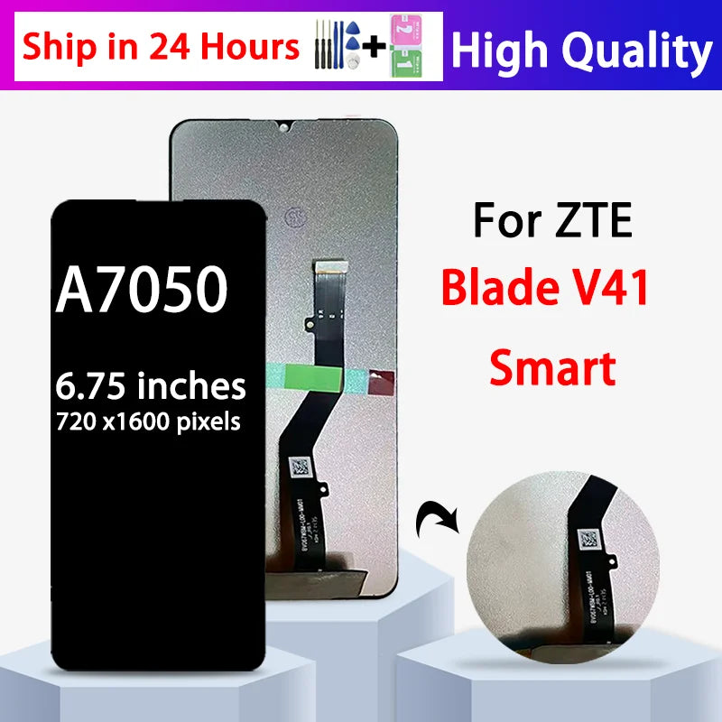 A7050 Premium Lcd For ZTE Blade V41 Smart  Display Touch Screen Digitizer Panel Assembly Replacement Repair Parts ZTE phone repair parts