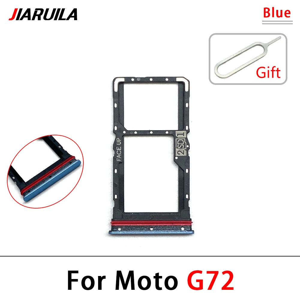 New For Motorola Moto G31 G51 G22 G32 G52 G62 G72 G71 SIM Card Slot SD Card Tray Holder Adapter Motorola phone repair parts