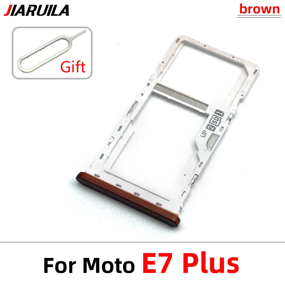 New SiM Tray For Moto E6 Play E6s E7 Plus E7i Power E20 E40 SIM Card Slot SD Card Tray Holder Adapter Motorola phone repair parts
