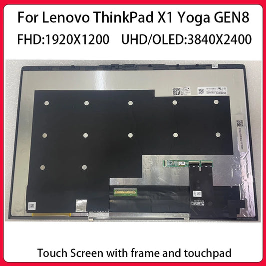 For Lenovo ThinkPad X1 Yoga 8th Gen8 Touch Screen OLED WQXGA 3840/2400 40 WUXGA 1920/1200 EDP 30PIN X1 Yoga 8 GEN LCD Assembly Lenovo laptop repair parts