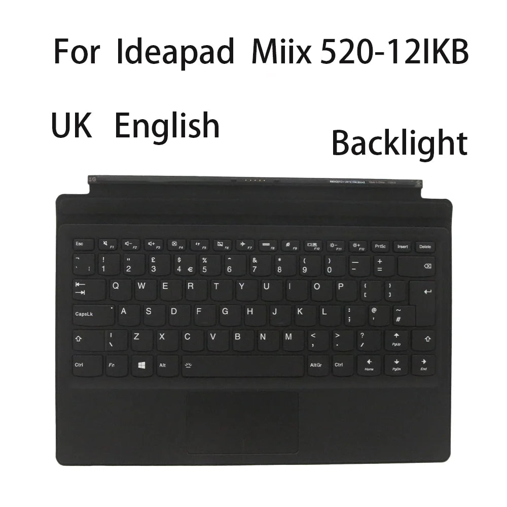 New For Lenovo Ideapad Miix 520-12IKB with keyboard UK English Backlight 5N20N21128 Lenovo laptop repair parts