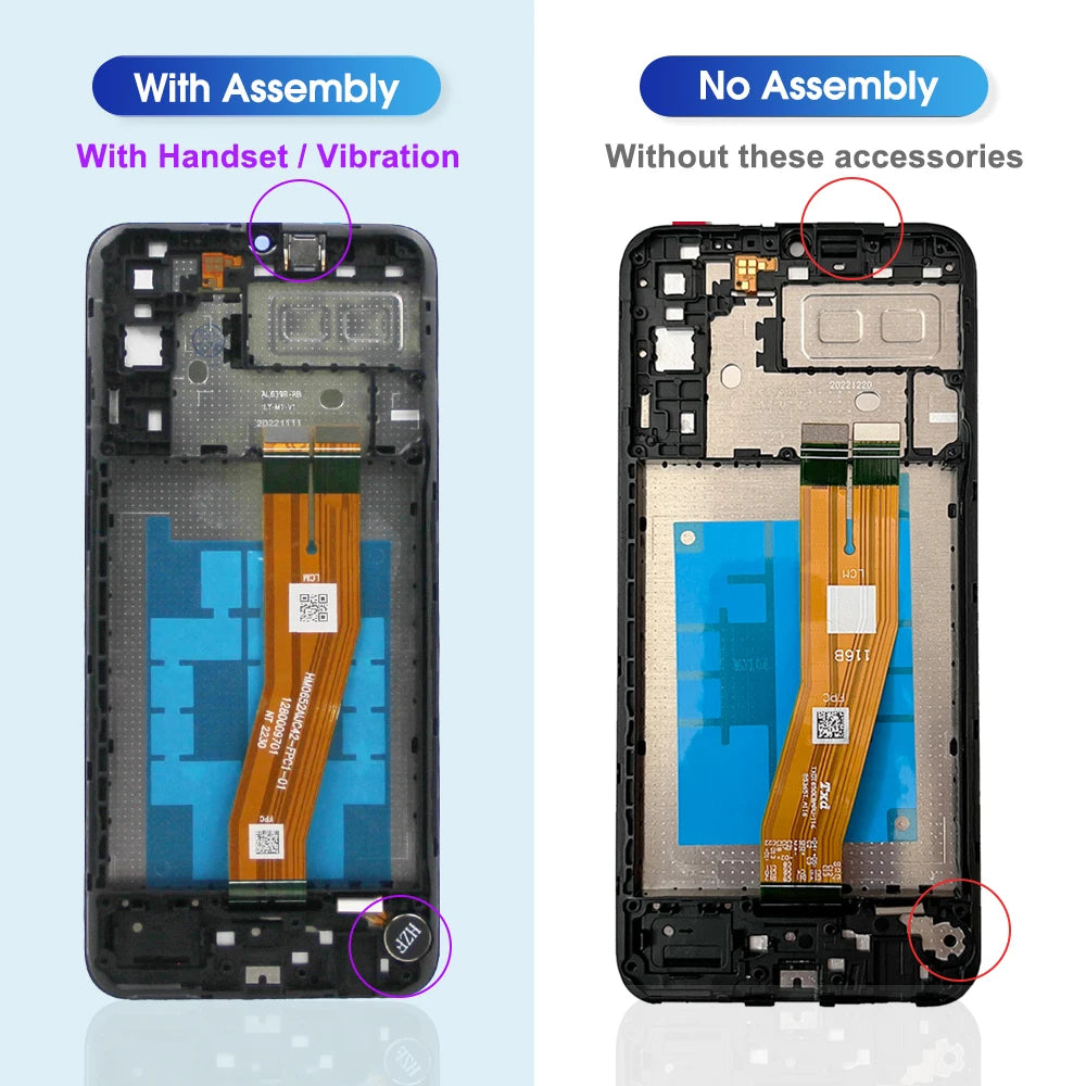 Screen Replacement for Samsung Galaxy A04e Lcd Display Touch Screen with Frame Assembly for Samsung Galaxy A04e A042F A042F/DS Samsung phone repair parts