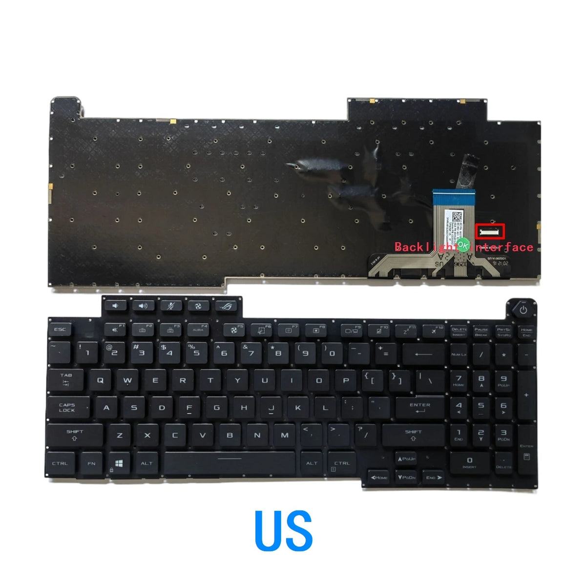 New US Language  RGB Keyboard For ASUS ROG Strix G713 G713Q G713QY G713QE G713QM G713QR Notebook PC Replacement Keyboard ASUS laptop repair parts