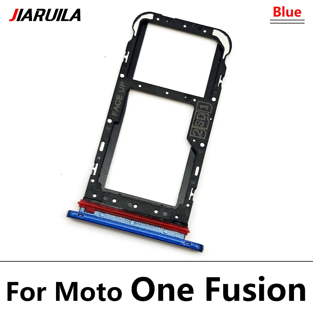 New SiM Tray For Motorola Moto One Macro Action Zoom Hyper Fusion Plus SIM Card Slot SD Card Tray Holder Adapter Motorola phone repair parts