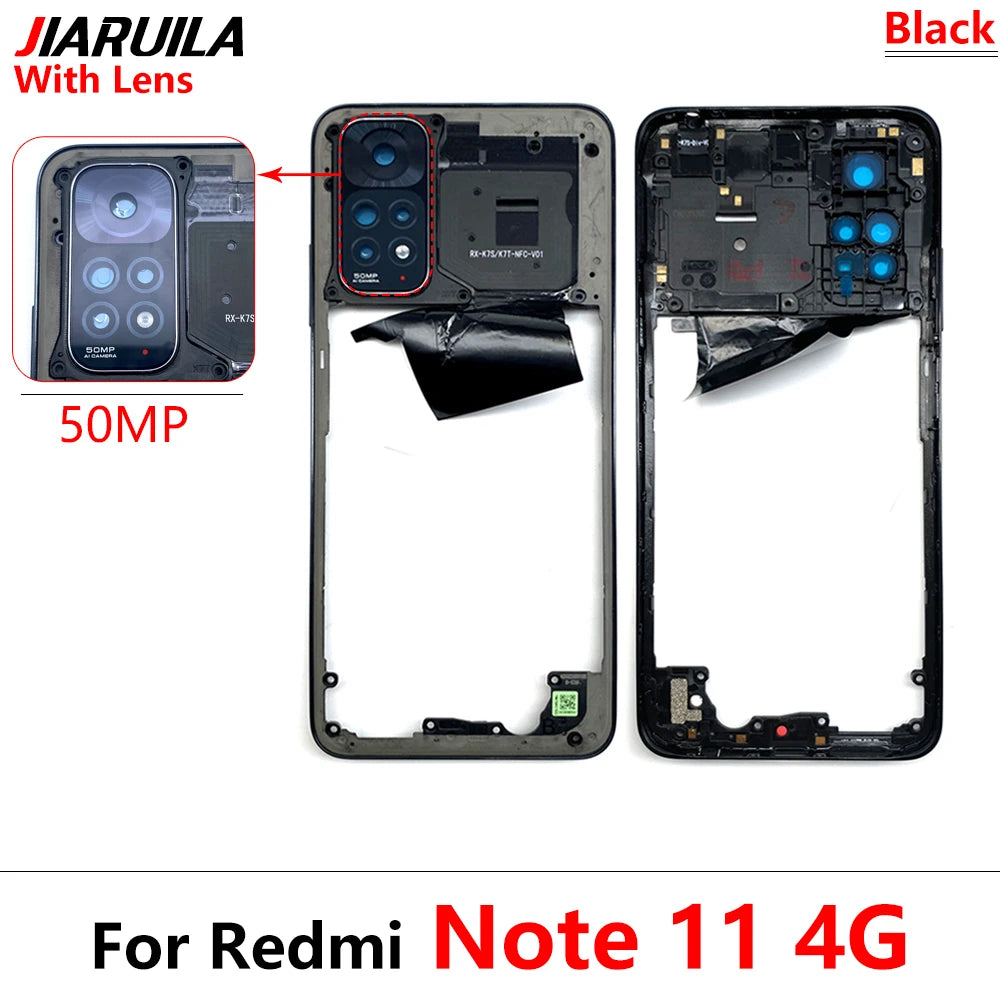 10Pcs, New For Xiaomi Redmi Note 11 4G / Note 11s / Note 11 Pro 5G Housing Middle Frame Bezel Middle Plate Cover  Xiaomi  Xiao mi phone repair parts