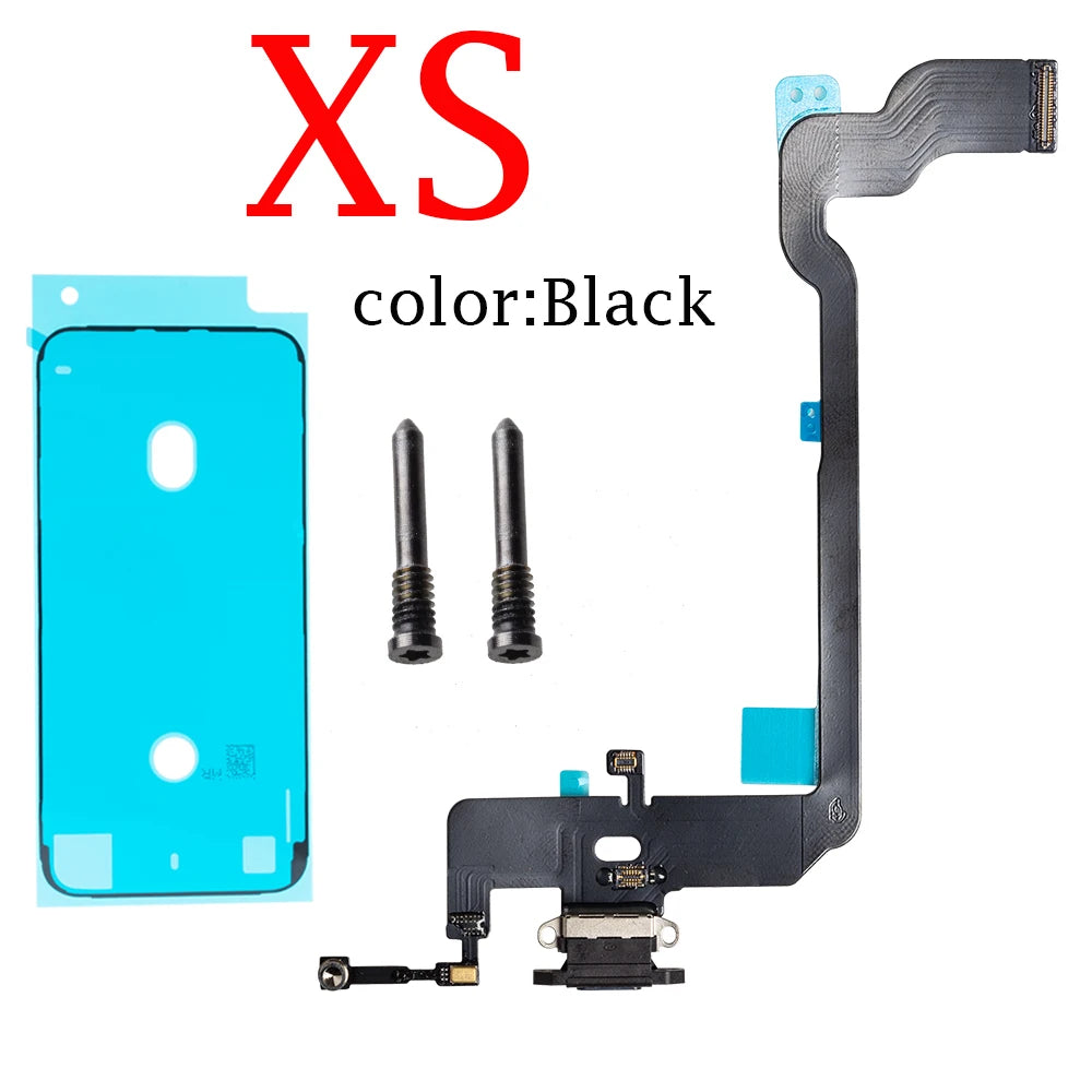 For iPhone 7G 7  8G 8 Plus X Charging Port Dock Connector Headphone Audio Jack+ Microphone  Flex Cable Replacement iPhone phone repair parts