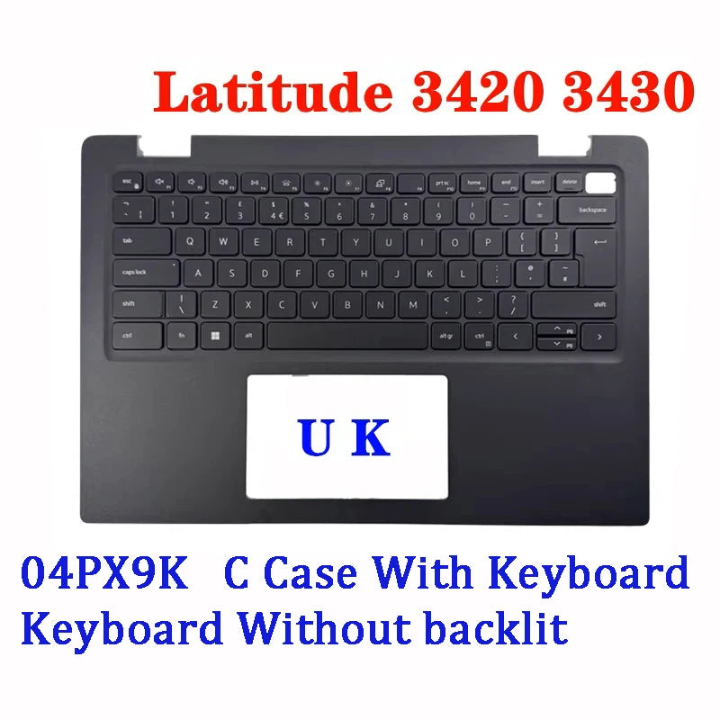NEW ORIGINAL Laptop Top Case For Dell Latitude 3420 3430 E3420 US/UK/IT/GR/SP/BE Version 4PX9K  04PX9K Dell laptop repair parts
