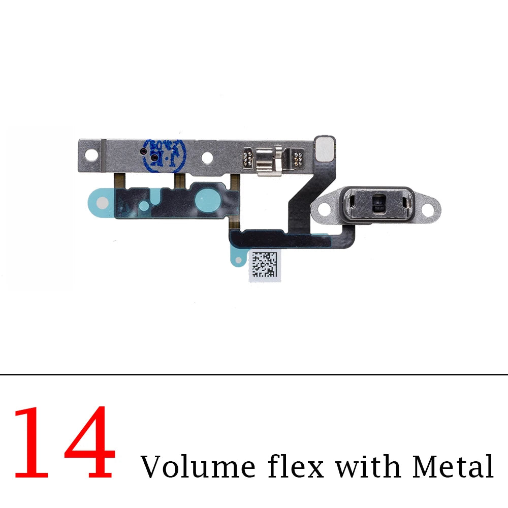 1pcs For iPhone 14 15 Pro Max Power Volume Buttons Key Switch Flex Cable With Metal Material Replacement Parts iPhone phone repair parts