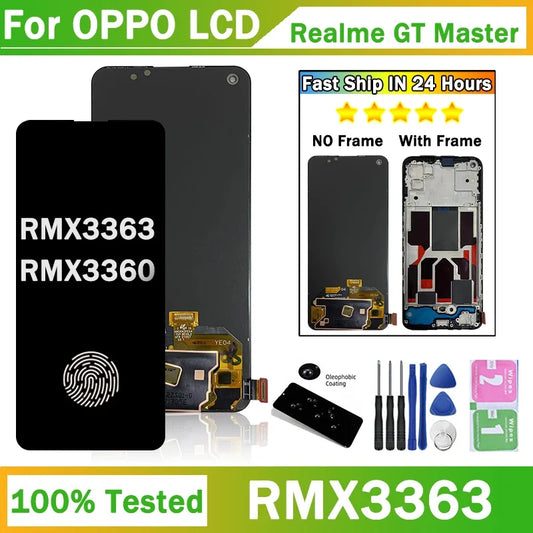 Super AMOLED for Oppo Realme GT Master Edition RMX3363, RMX3360 Pantalla LCD Display Touch Panel Screen Digitizer Assembly Oppo phone repair parts Realme phone repair parts