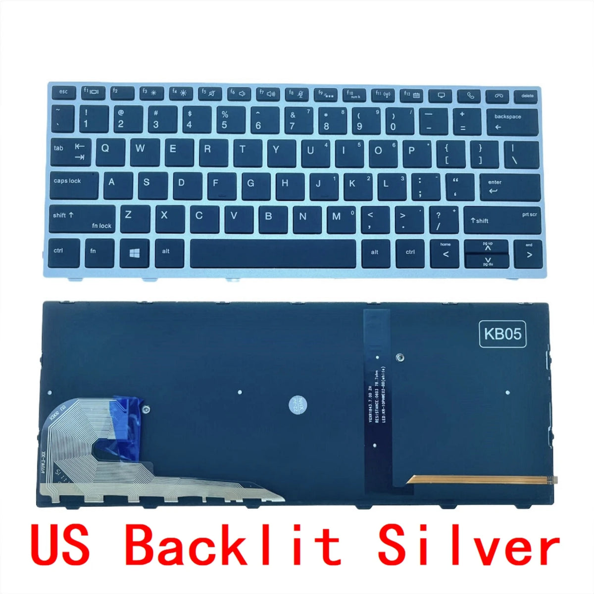 New US Russian Spanish Laptop Backlit Keyboard For HP Elitebook 730 G5 / 735 G5 / 830 G5 / 836 G5 Notebook PC Replacement  HP laptop repair parts