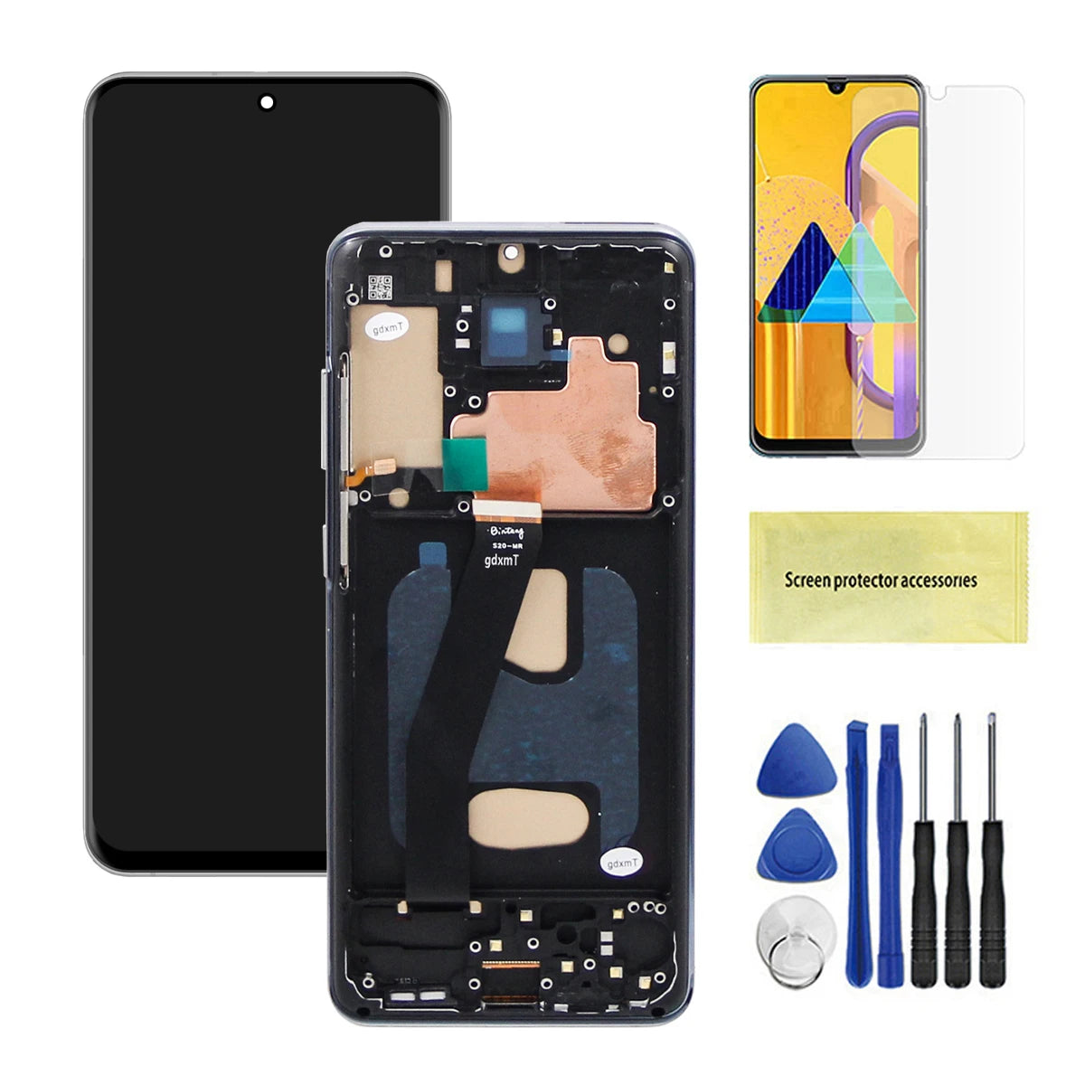 Super Screen S20 4G G980F G980F/DS Display Screen for Samsung Galaxy S20 Lcd Display Digital Touch Screen With Frame Replacement Samsung phone repair parts