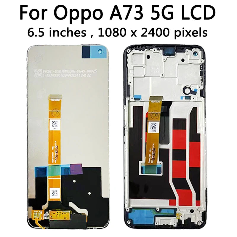 6.5" High Quality For Oppo A73 5G CPH2161 LCD Display Touch Screen For Oppo A73 5G LCD Assembly Replacement Display Digitizer  Oppo phone repair parts