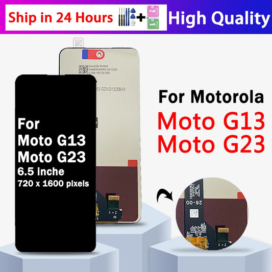 6.5" OEM  For Motorola Moto G13 g13 LCD Display Touch Screen Digitizer Assembly For Moto G23 g23 Display Replacement Screen Motorola phone repair parts