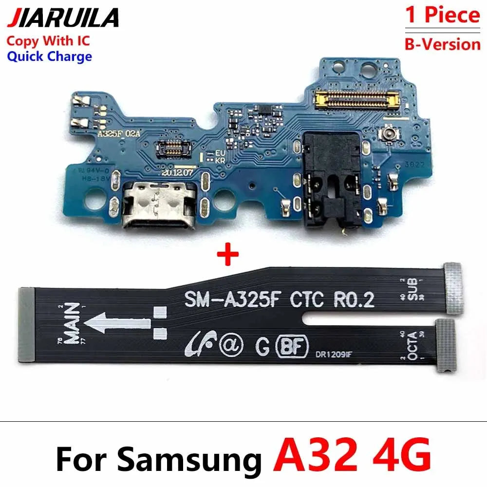 New USB Charging Port Dock Charger Connector Main Board Flex Cable For Samsung A22 A32 A52 A72 A33 A53 A24 A34 A54 4G 5G Samsung phone repair parts