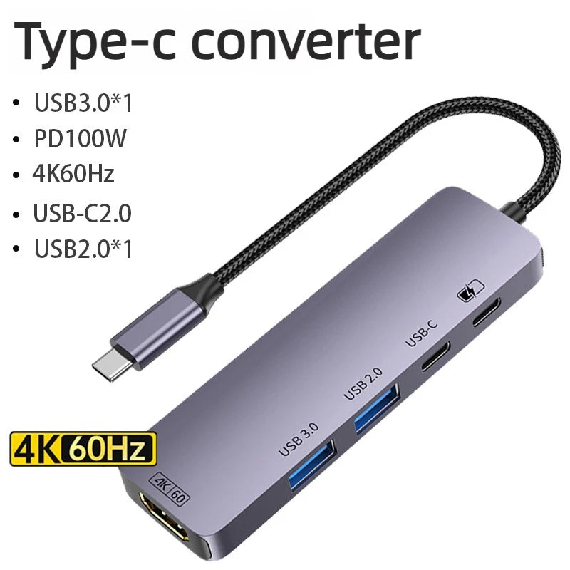 8K 4K 2K 30/60/240Hz USB Type C Docking Station to HDMI VGA RJ45 Adapter USB 3.0 HUB Splitter For Laptop phone Laptop Accessories