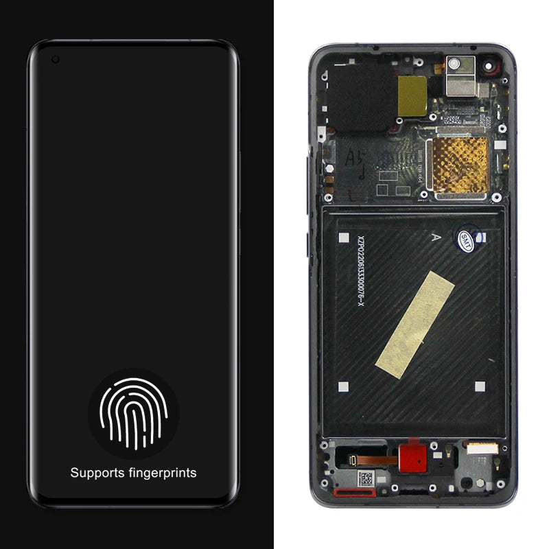 Mi 11 Ultra Screen Replacement, for Xiaomi Mi 11 Ultra M2102K1G M2102K1C Lcd Display Digital Touch Screen with Frame Xiaomi phone repair parts