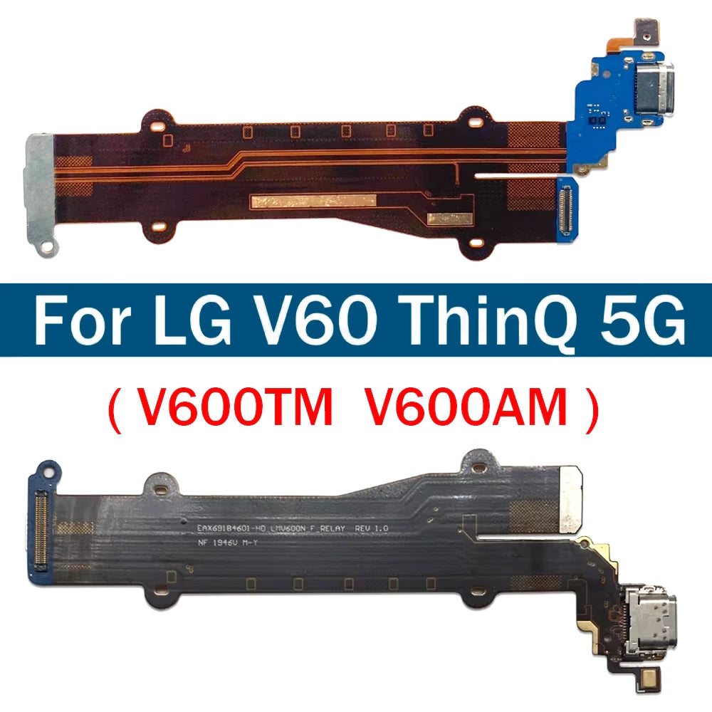 USB Charging Dock Port Connector Microphone Mic Board Flex Cable For LG V60 ThinQ 5G V600TM V600AM Repair Parts LG phone repair parts