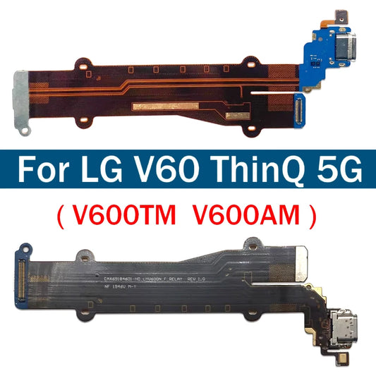 USB Charging Dock Port Connector Microphone Mic Board Flex Cable For LG V60 ThinQ 5G V600TM V600AM Repair Parts LG phone repair parts