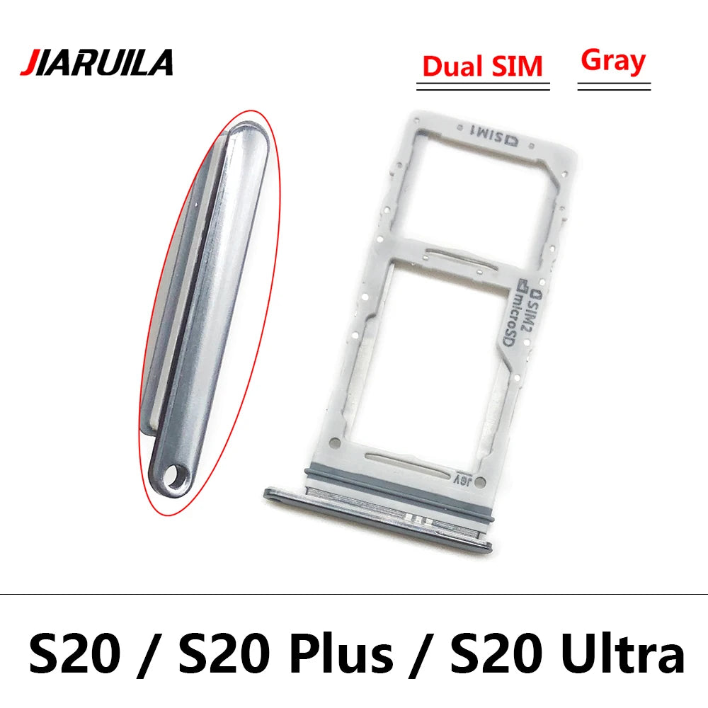 New For Samsung S21 S20 Plus Ultra Fe Dual SIM Card Slot SD Card Tray Holder Adapter Replacement Spare Parts Samsung phone repair parts