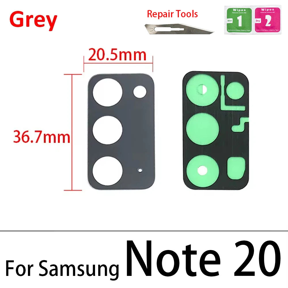 Camera Glass Back Rear Camera Glass Lens For Samsung S8 S9 S10 Plus 5G S10e Note 8 9 10 20 Plus Lite Ultra With Adhesive Sticker Samsung phone repair parts