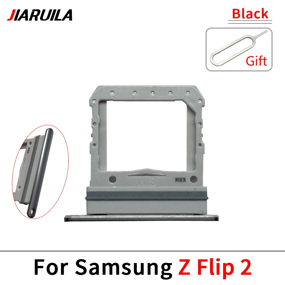 New For Samsung Z Flip 2 3 4 5 6 5G F711 F721 F731 F741 SIM Card Slot SD Card Tray Holder Adapter Samsung phone repair parts