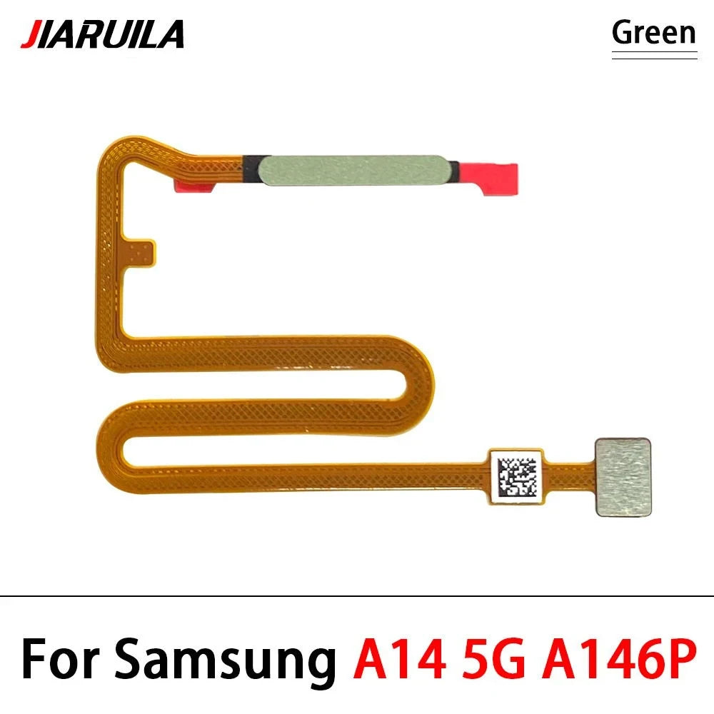 10Pcs, For Samsung A14 4G 5G A145F A145P A146B A146P Fingerprint Sensor Home Return Key Menu Button Flex Cable Samsung phone repair parts