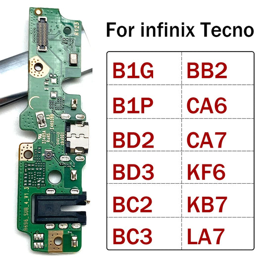 USB Charger Charging Dock Port Connector Flex Cable For infinix Tecno B1G BD2 BD3 CA6 CA7 K7 KF6 LA7 B1P BB2 BC2 BC3 KB7  infinix phone repair parts