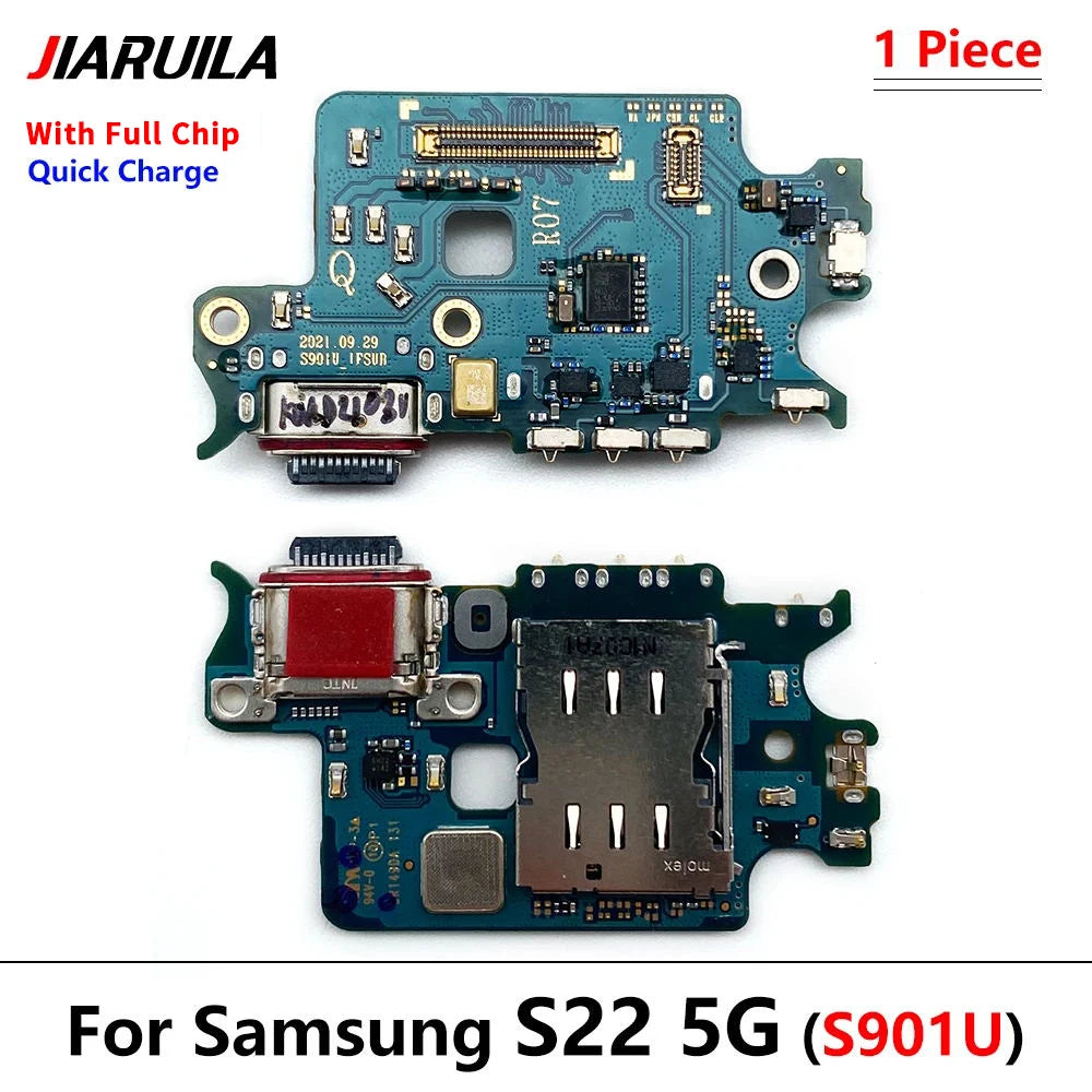 USB Charging Board Port Dock Charger Connector Microphone Flex Cable For Samsung S22 S23 Plus Ultra 5G S908B S901B S906B 5G Samsung phone repair parts