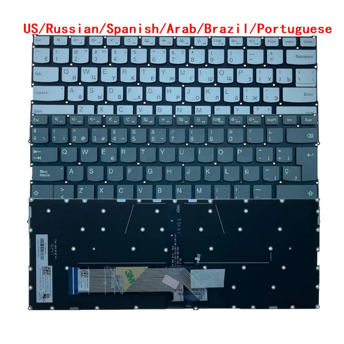 New US Russian Spanish Arab Brazil Portuguese Backlit Keyboard For Lenovo YOGA 530-14ARR 530-14IKB 730-13 730-15IKB/730-15IWL Lenovo laptop repair parts