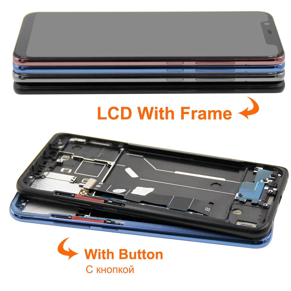 Super AMOLED Mi 8 Screen Replacement, for Xiaomi Mi 8 LCD Display Digital Touch Screen with Frame Assembly for Mi8 M1803E1A Xiaomi phone repair parts
