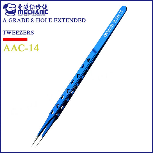 MECHANIC AAC-14 Hollow Heat-Dissipating Tweezers Lengthened Thickened High Hardness Tweezers For Mobile Phone Repair Tweezer Professional Repair Tools