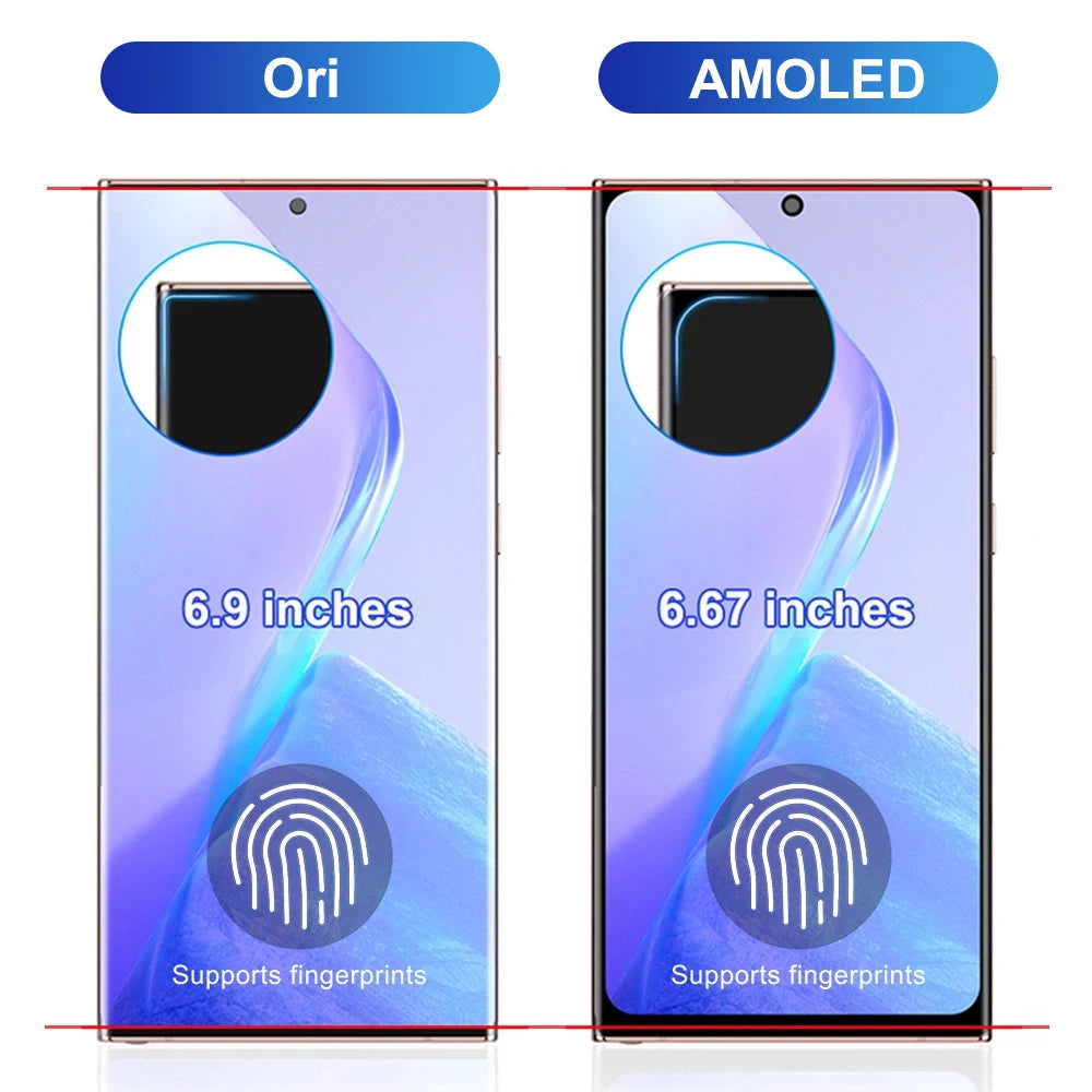 Note 20 Ultra Display Screen Assembly for Samsung Galaxy Note20 Ultra 5G N985F N986B Lcd Display Digital Touch Screen with Frame Samsung phone repair parts