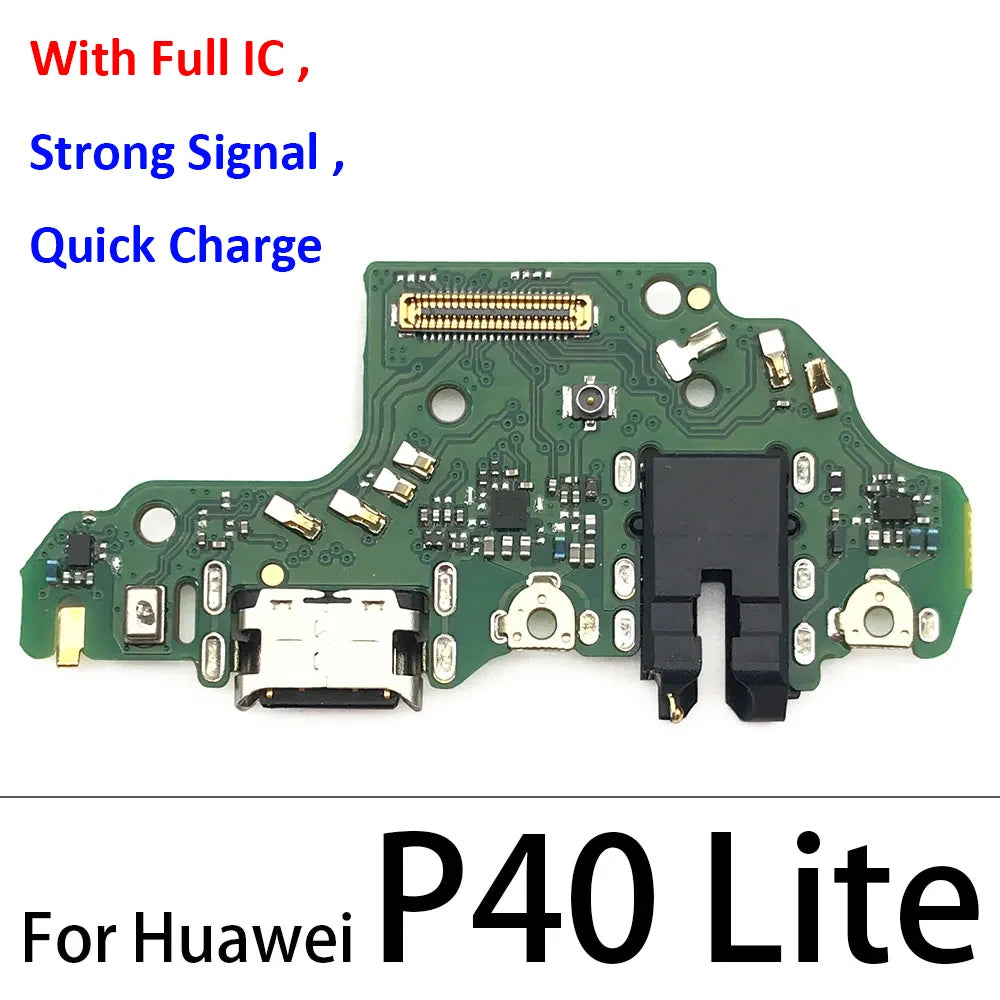 1Pcs Dock Connector Micro USB Charger Charging Port Flex Cable Microphone Board For Huawei P9 P10 P20 P30 Lite E Plus Pro Huawei phone repair parts
