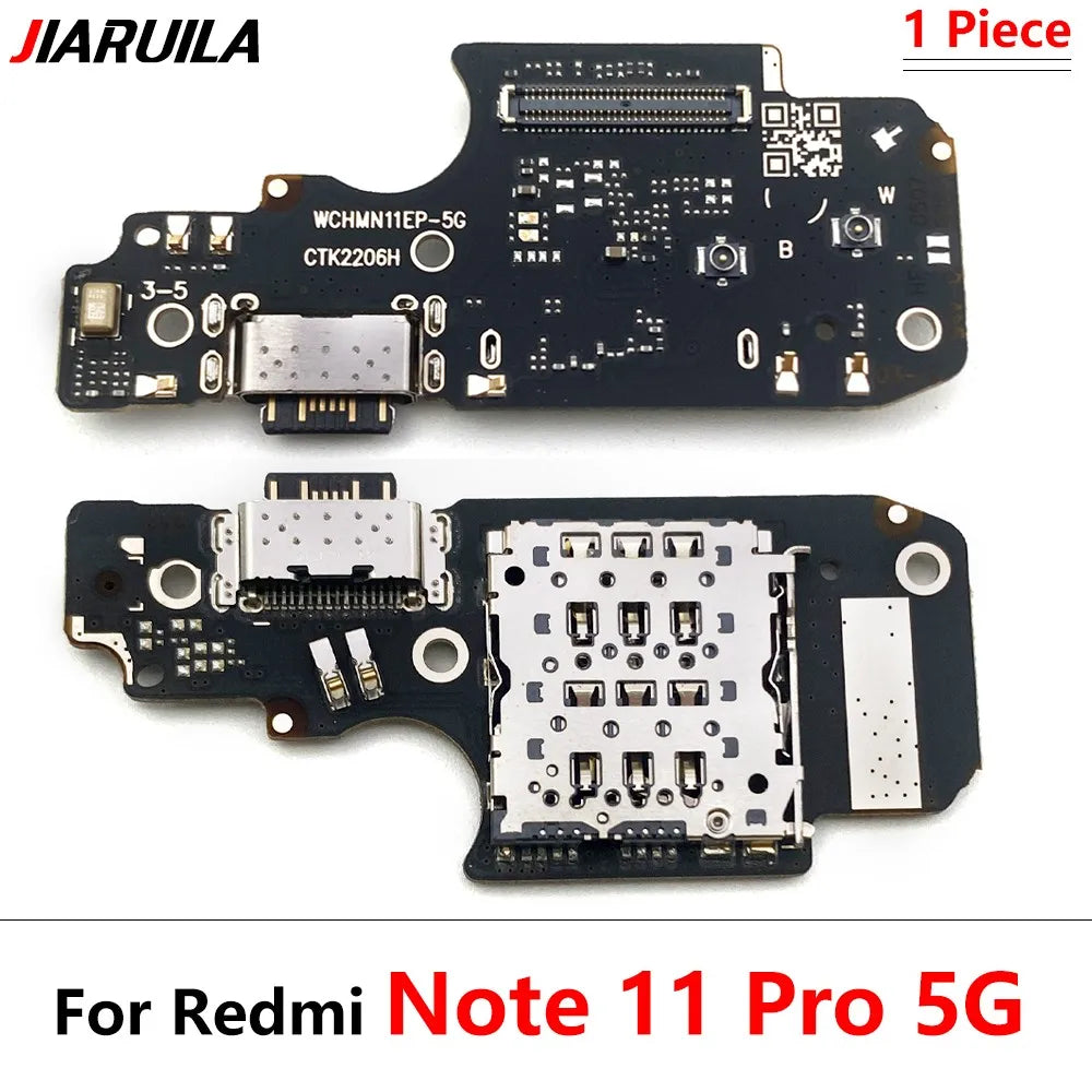 USB Charging Port Microphone Dock Connector Board Flex Cable For Xiaomi Redmi Note 7 8 8T 9 9s 10 11 Pro 5G  Xiaomi  Xiao mi phone repair parts