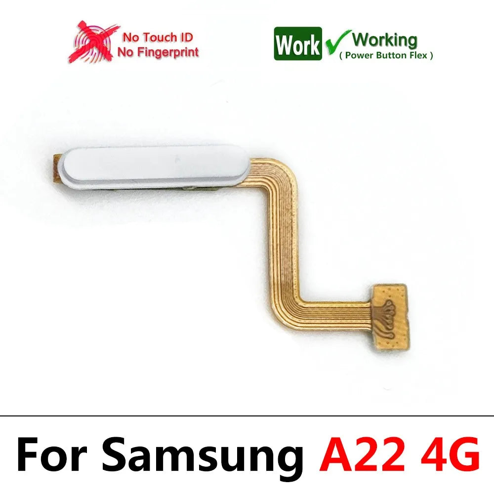 10Pcs, New For Samsung A12 A22 A32 4G 5G Fingerprint Sensor Home Return Key Menu Button Flex Ribbon Cable Samsung phone repair parts