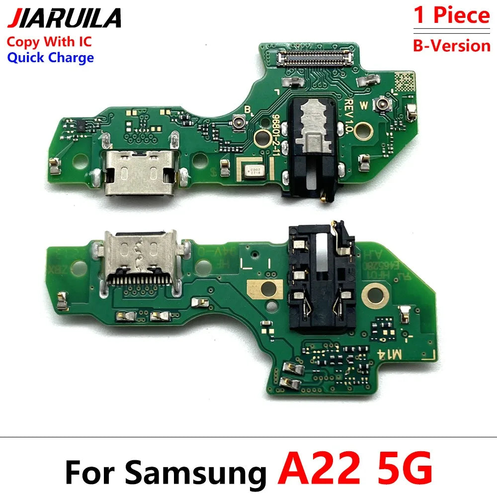 10Pcs USB Charging Port Dock Charger Connector Board Flex Cable For Samsung A22 A32 A12 A02 A03 A04 A04s A04E A05 A05s 4G 5G Samsung phone repair parts