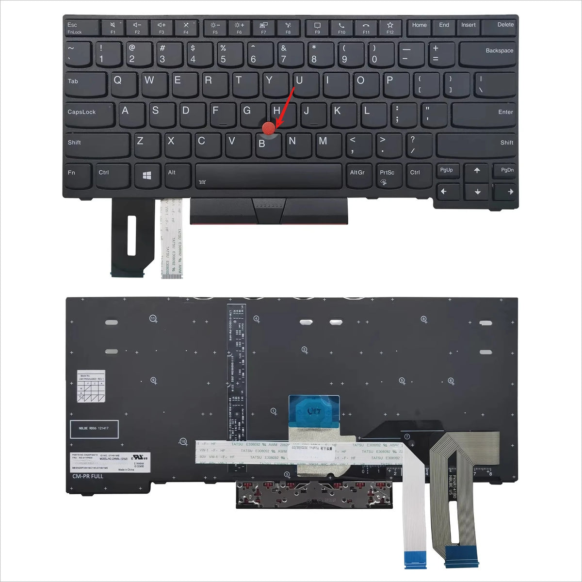 Keyboard for Lenovo Thinkpad T14 Gen1 Gen2 P14s Gen1 Gen2  backlight  Mouse stick keyboard 01YP468 01YP760 01YP600 01YP240 Lenovo laptop repair parts