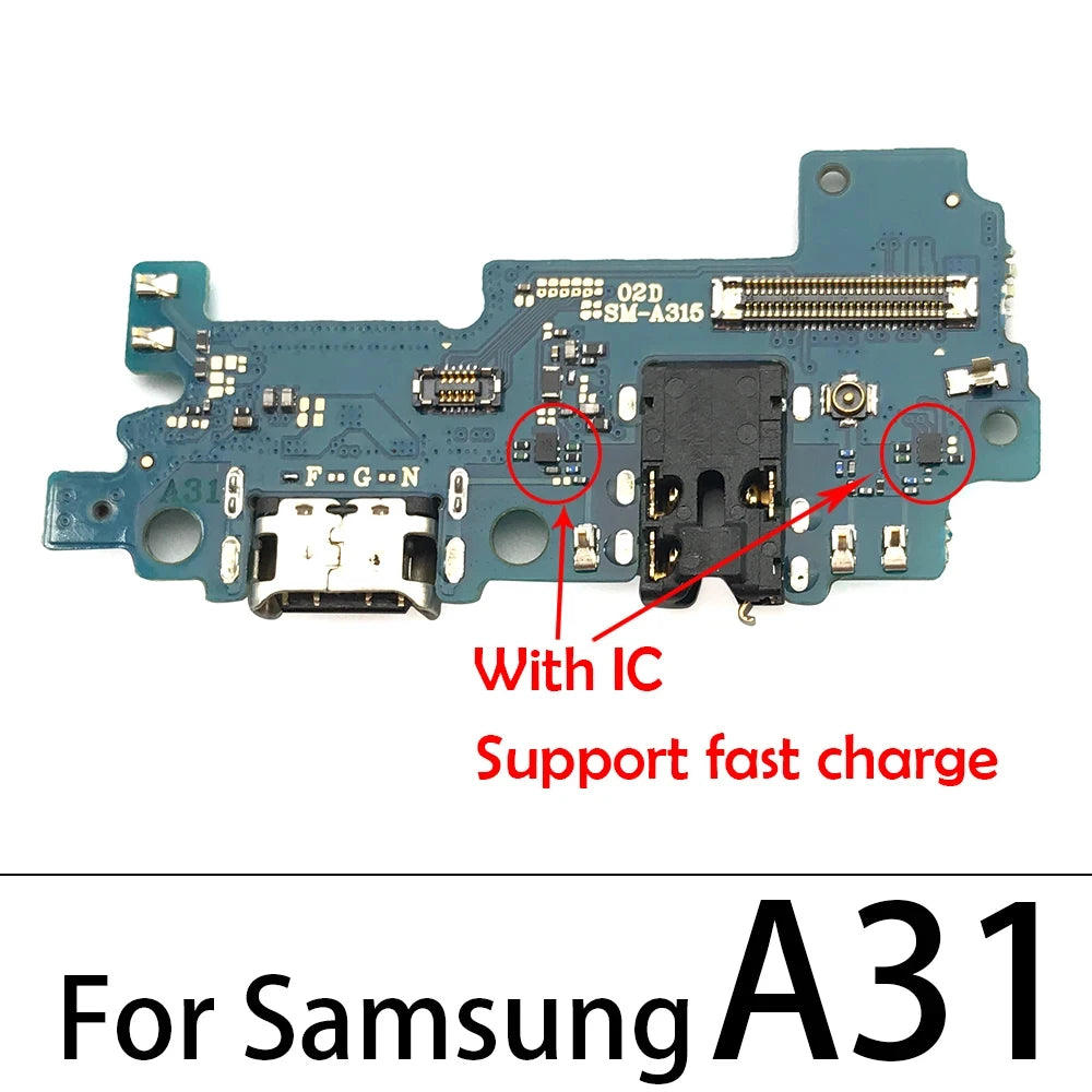 New For Samsung A10 A20 A30 A50 A70 A01 A11 A31 A51 A71 A21s A03 A03s USB Charger Port Dock Connector Charging Board Flex Cable Samsung phone repair parts