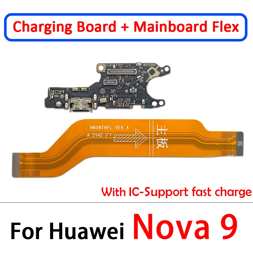 New For Huawei Nova 7 8  Se 9 10 Pro 5G Dock Connector Micro USB Charger Charging Port Flex Cable Microphone Board Huawei phone repair parts