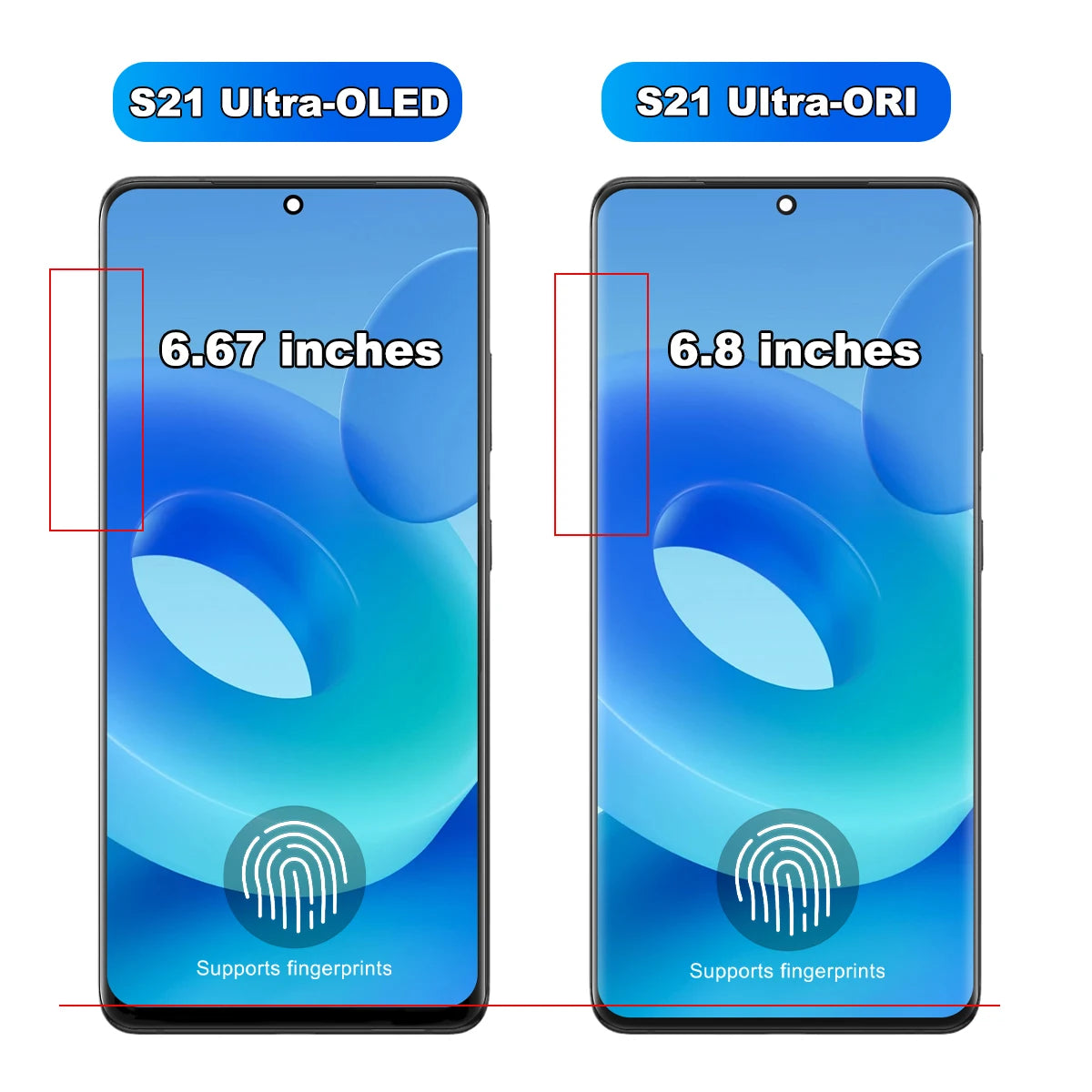 AMOLED with Frame S21 Ultra Screen for Samsung Galaxy S21 Ultra 5G G998B G998B/DS Lcd Display Touch Screen Digitizer Assembly ﻿ Samsung phone repair parts