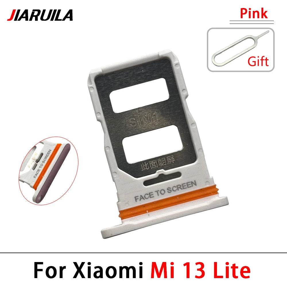 10Pcs, New For Xiaomi Mi 13 Pro / Mi 13 Lite / Mi 13T Pro SIM Card Slot SD Card Tray Holder Adapter  Xiaomi  Xiao mi phone repair parts