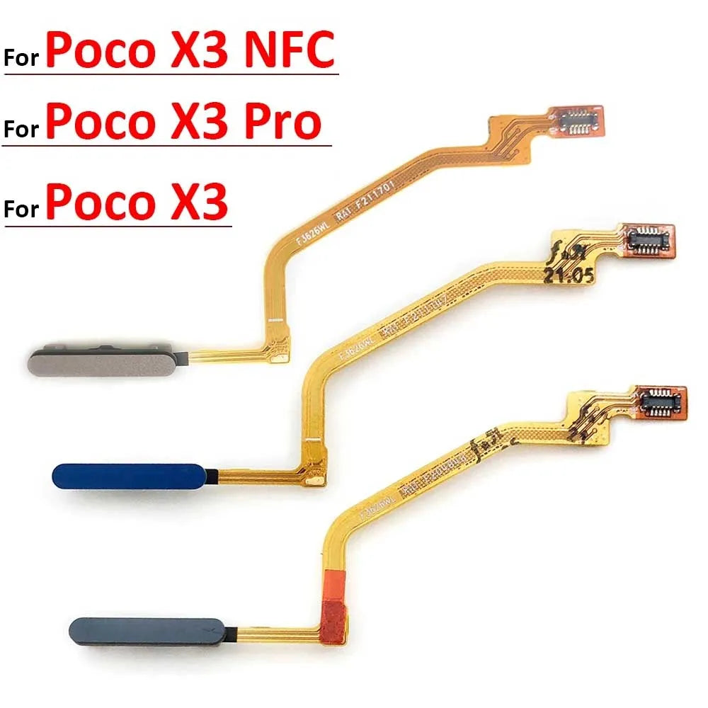 Fingerprint For Xiaomi Redmi Note 9 10 Pro 9s Poco X3 Pro M3 Home Button Fingerprint Menu Return Key Sensor Flex Cable Xiaomi  Xiao mi phone repair parts