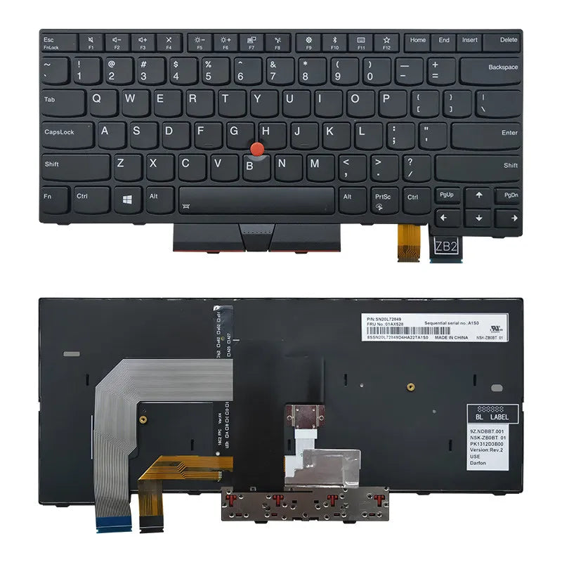 Upper case keyboard for Lenovo S2 T460s T470p T480 E431 E440 E450 T495 T490S keyboard keycap Lenovo laptop repair parts