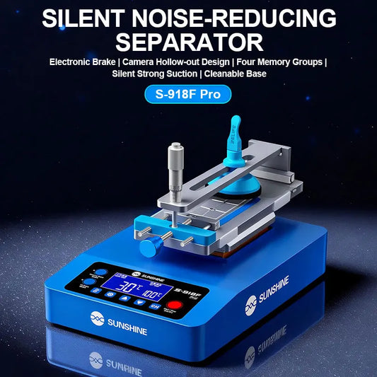 SUNSHINE S-918F Pro LCD Heating Separator Station Silent Vacuum Pump Cleanable Base Phone Screen Repair Machine Professional Repair Tools