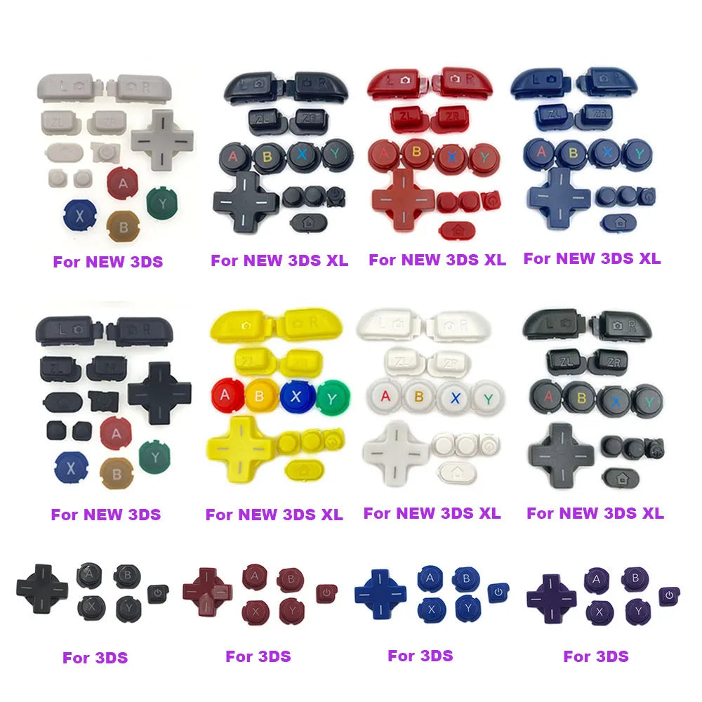 1-3sets A B X Y L R ZR ZL Full Set Buttons For NEW3DS/New 3DS XL NEW 3DS LL Home On Of Power Buttons For 3DS ABXY D-Pad Buttons Game console repair parts